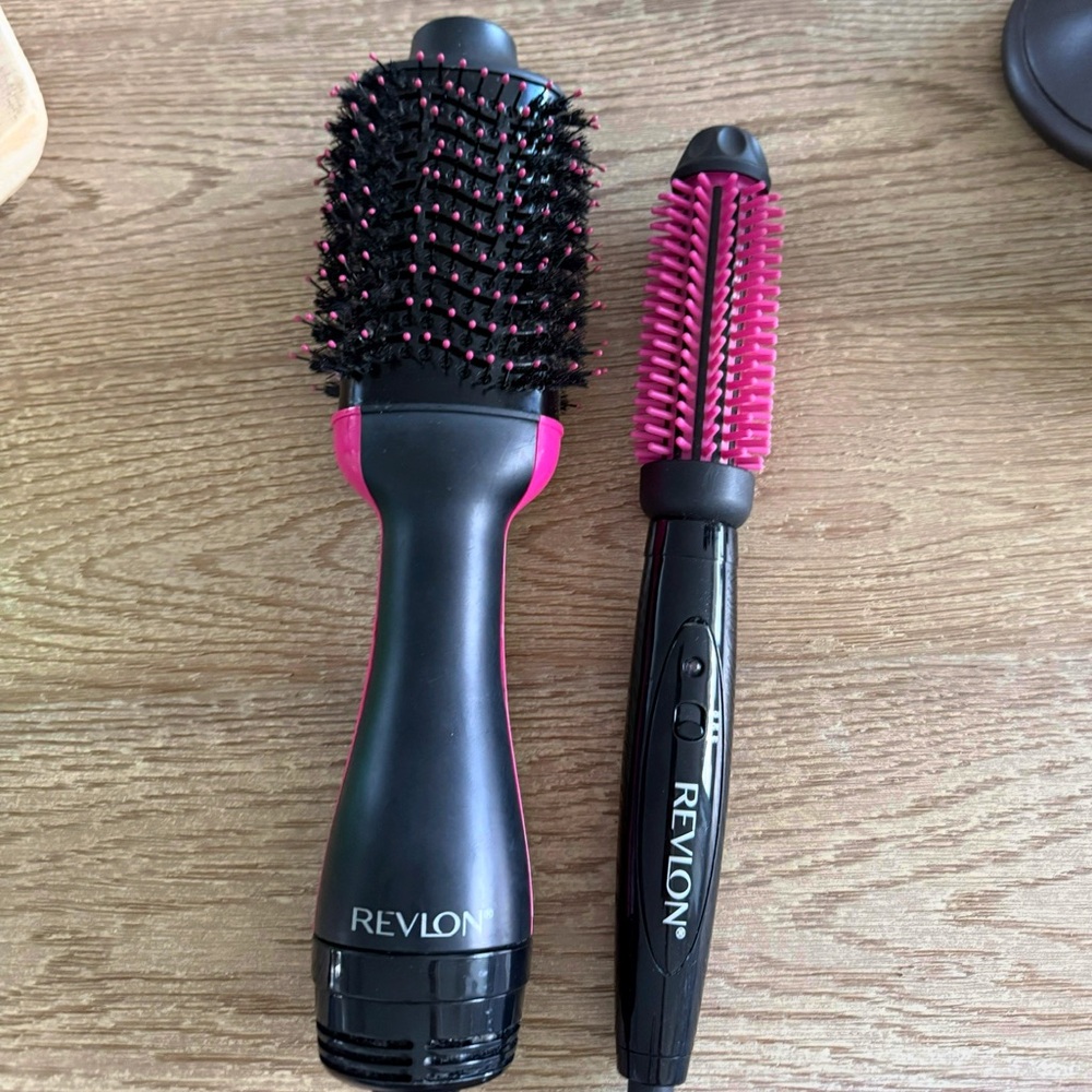 Revlon Black and Pink Hair Brush Duo